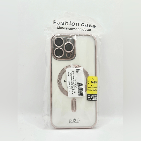 Clear and Rose Gold iPhone‎ 13 Pro Max Magnetic case - Picture 3 of 4